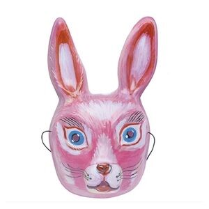 Nathalie Lete! Mask! Rose Pink Rabbit Mask! Wall decoration! Costume, decoration